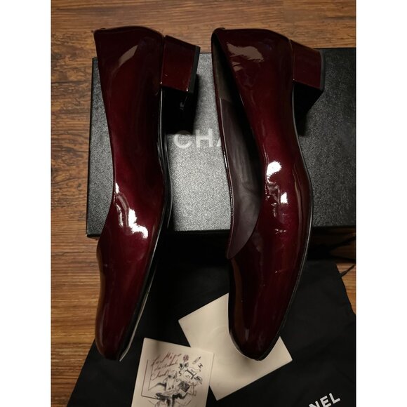 Chanel Patent Leather Ballet Shoes Flat Rare Vintage 41 EUR 11 US New In Box - Picture 13 of 16